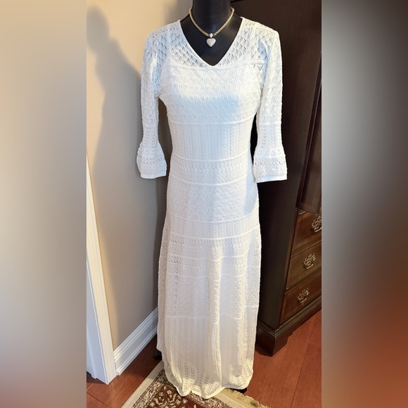 V-Neck Knit Maxi Dress/Coverup - Picture 5 of 17